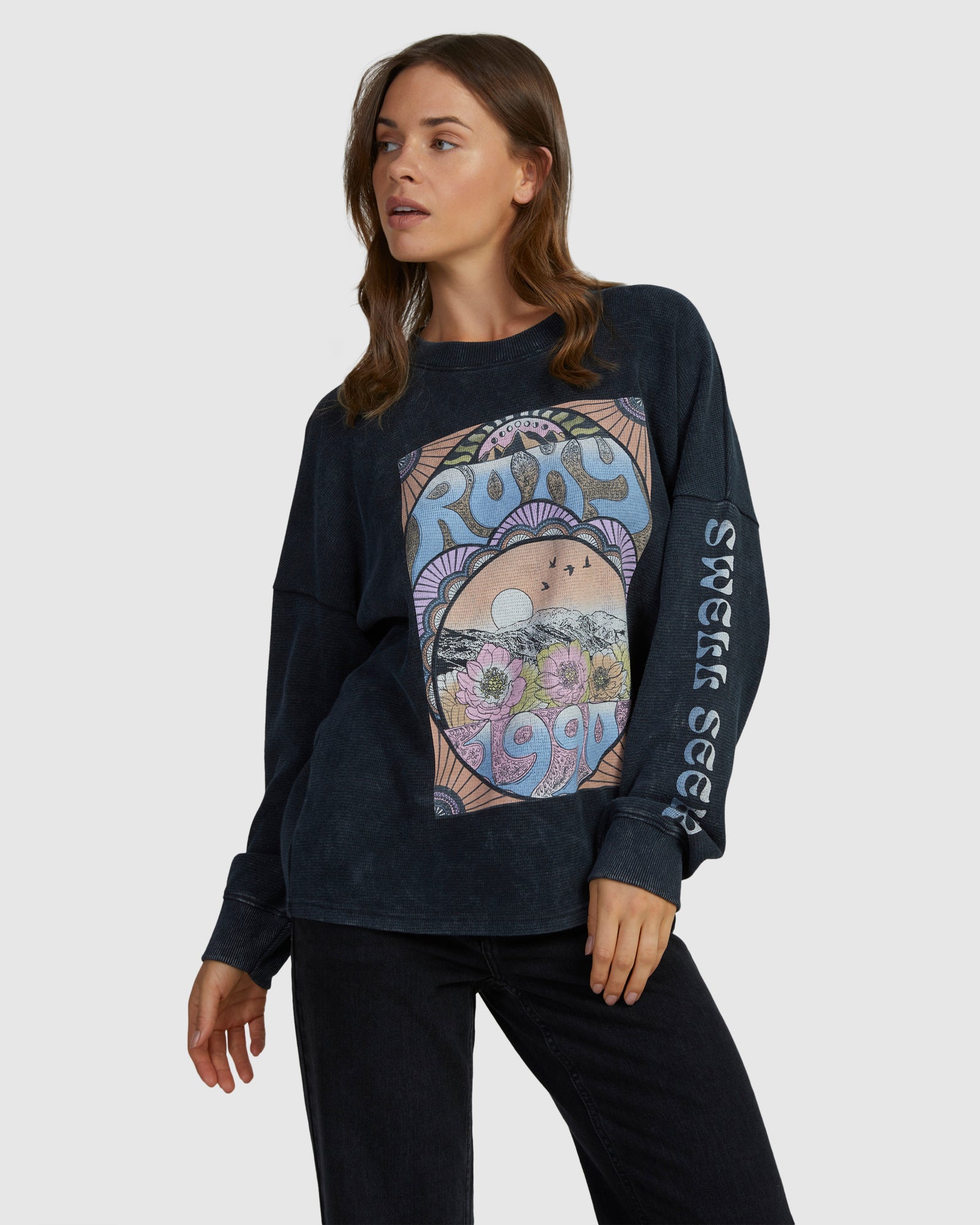 ROXY Womens East Side Long Sleeve Sweatshirt