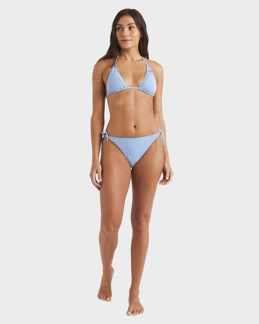 Womens Gingham Tiki Tri Bikini Top